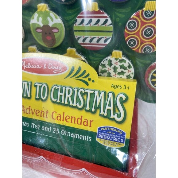 Melissa & Doug Countdown To Christmas Wooden Advent Calendar Magnetic Tree - Picture 7 of 13